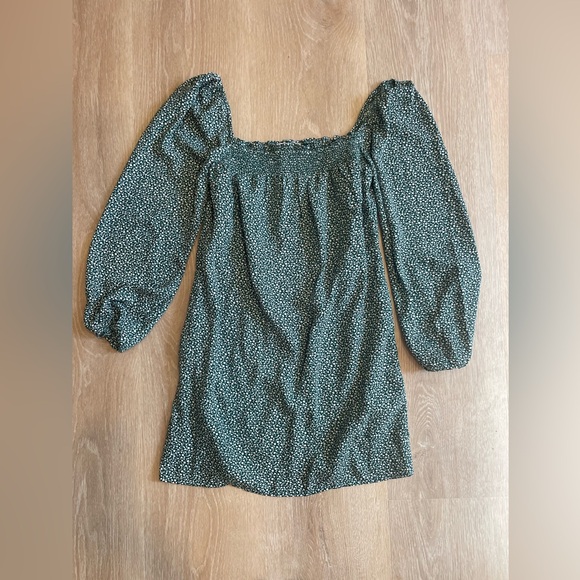 Abercrombie Long puff sleeves square neck cottage goblin core dress Small petite - Picture 5 of 12